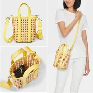 Universal Thread Yellow Caning Mini Tote Crossbody Bag